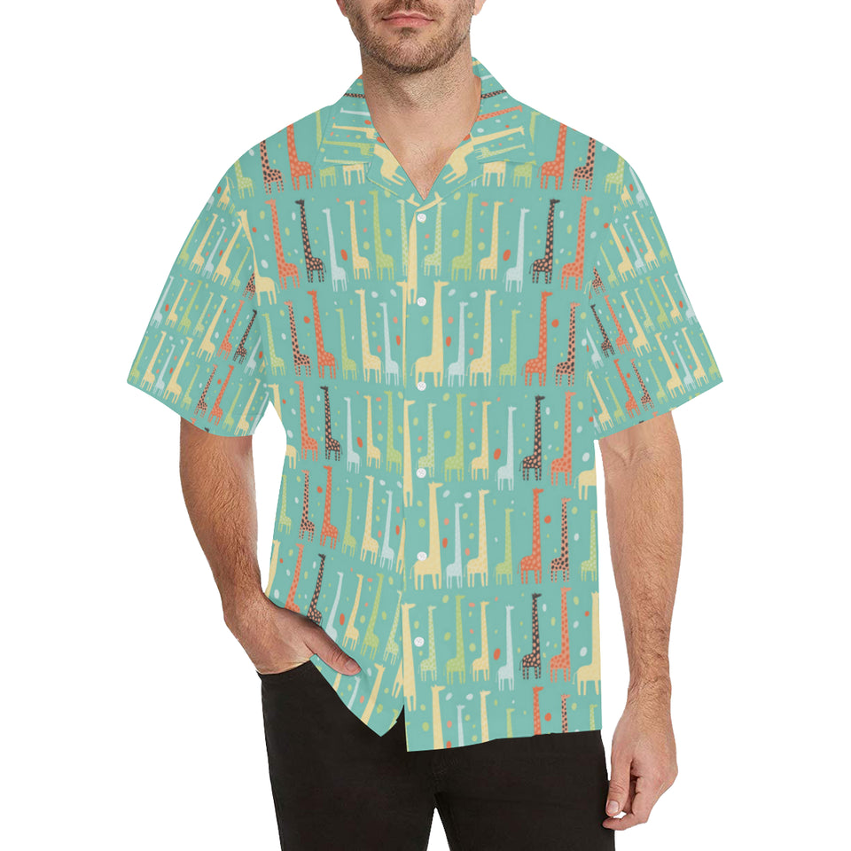 Giraffe Pattern Print Design 01 Men's All Over Print Hawaiian Shirt (Model T58)