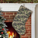 Dark Green camouflage pattern Christmas Stocking