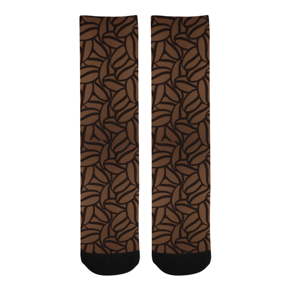 coffee bean pattern Crew Socks