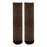 coffee bean pattern Crew Socks
