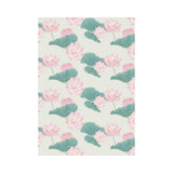 Pink lotus waterlily leaves pattern House Flag Garden Flag