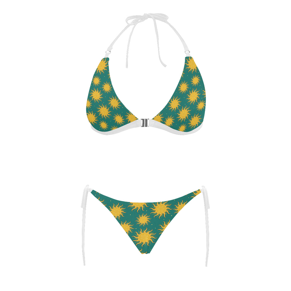 Sun green background Sexy Bikinis Two-Piece Swimsuits