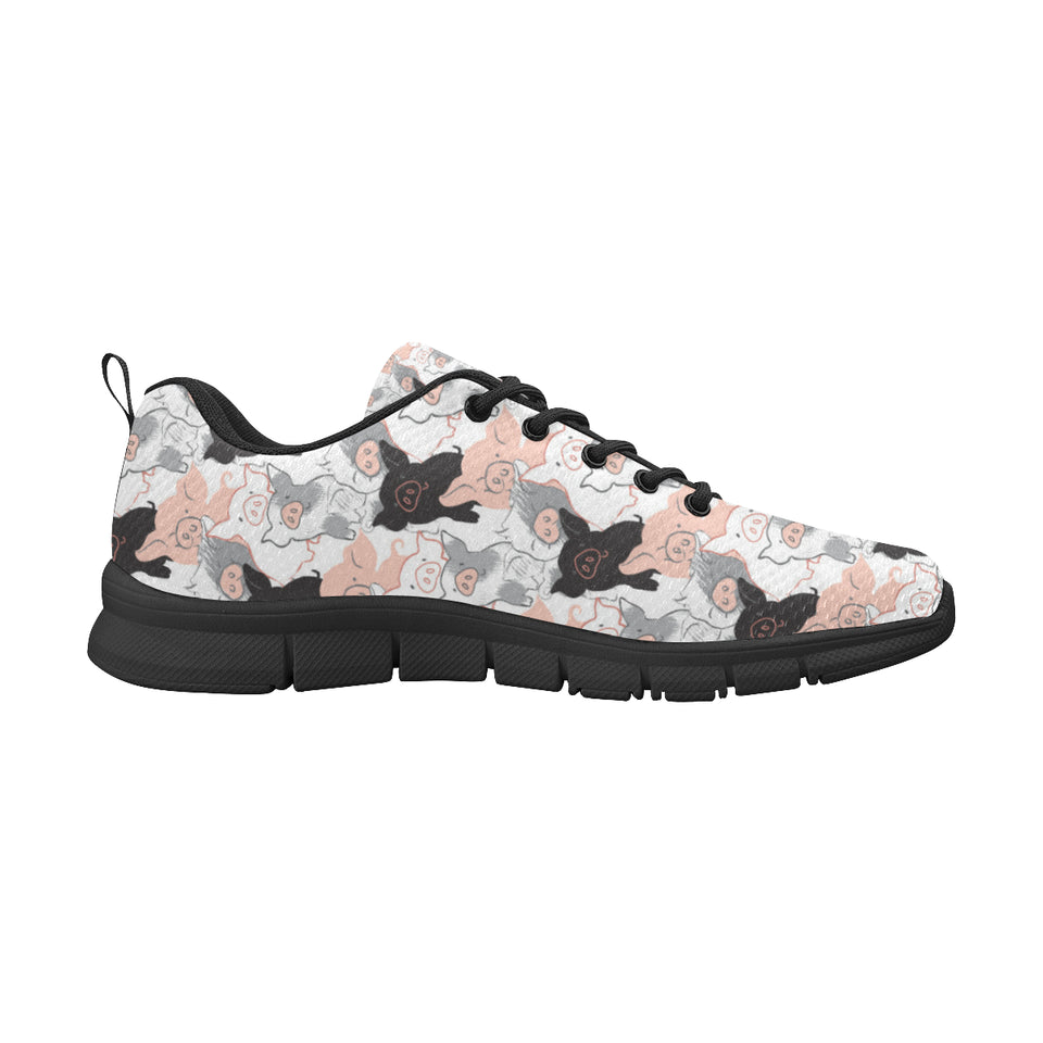 Pig Pattern Print Design 05 Men's Breathable Sneakers ( Model 055)