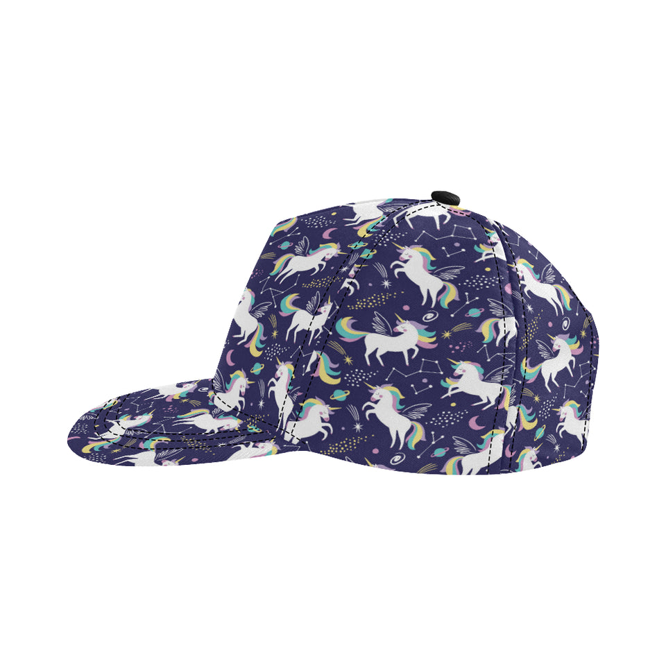 Hand drawn cute unicorn star planet All Over Print Snapback Cap