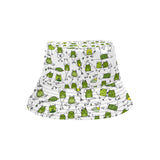 Sketch funny frog pattern Unisex Bucket Hat