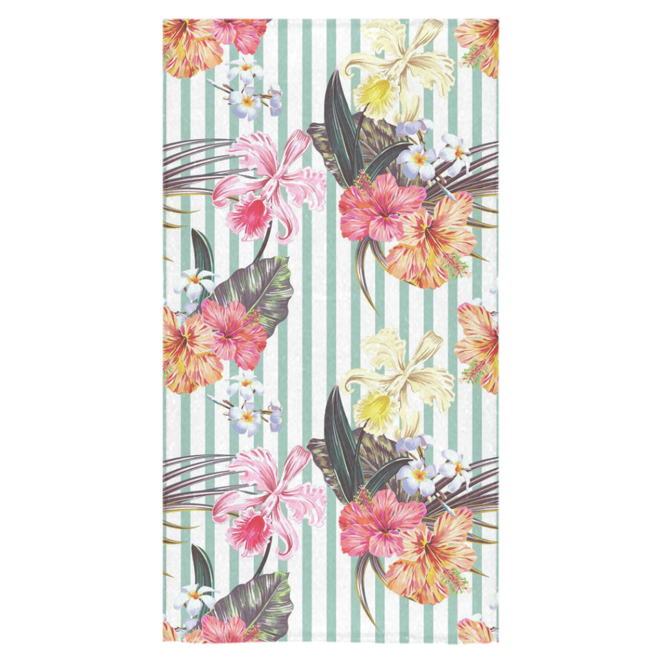 Colorful orchid flower pattern Bath Towel