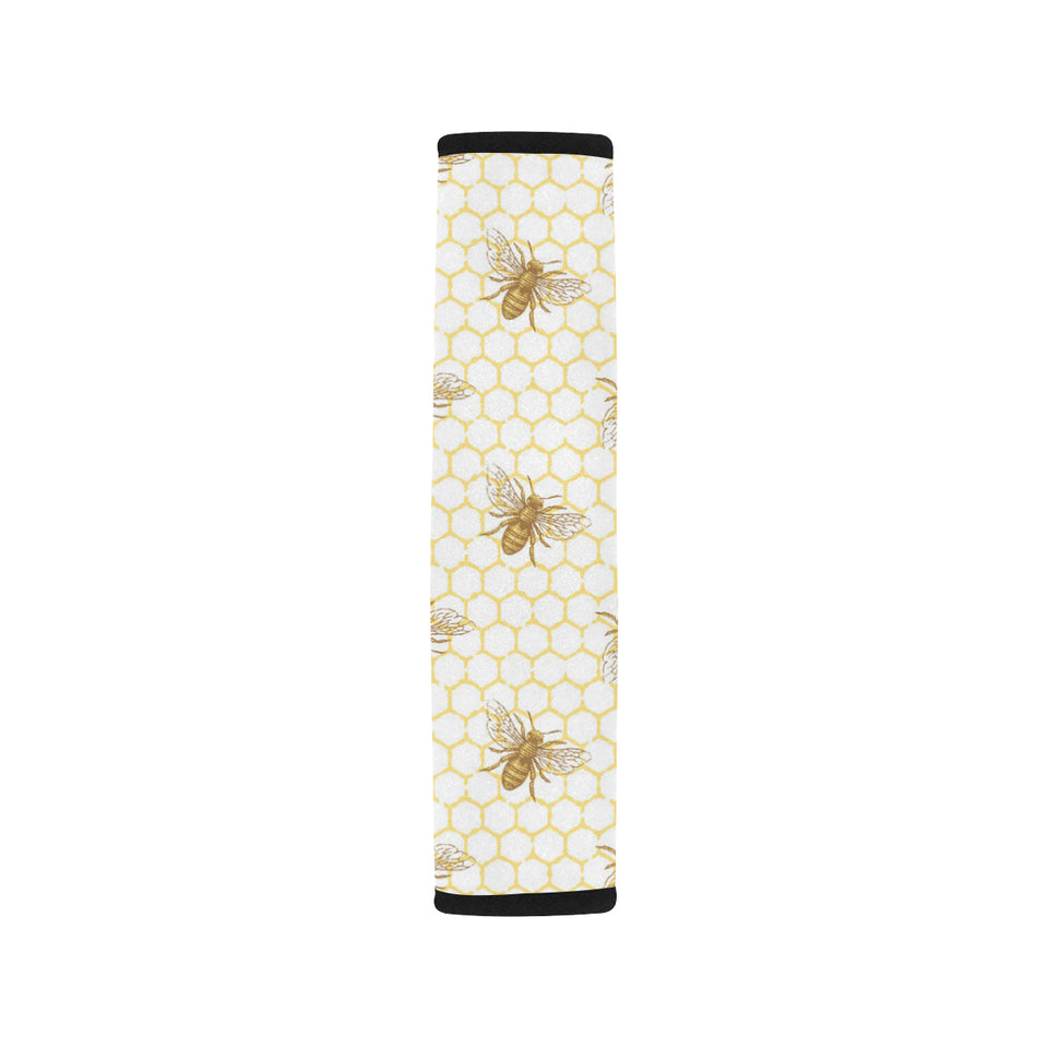Bee honeycomb seamless design pattern Car Seat Belt Cover