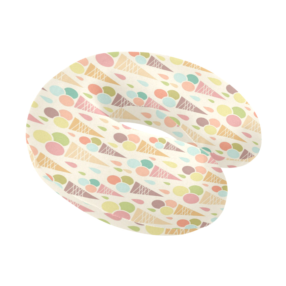 Ice cream cone pattern U-Shaped Travel Neck Pillow