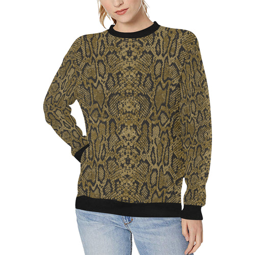 Snake skin pattern Women's Crew Neck Sweatshirt