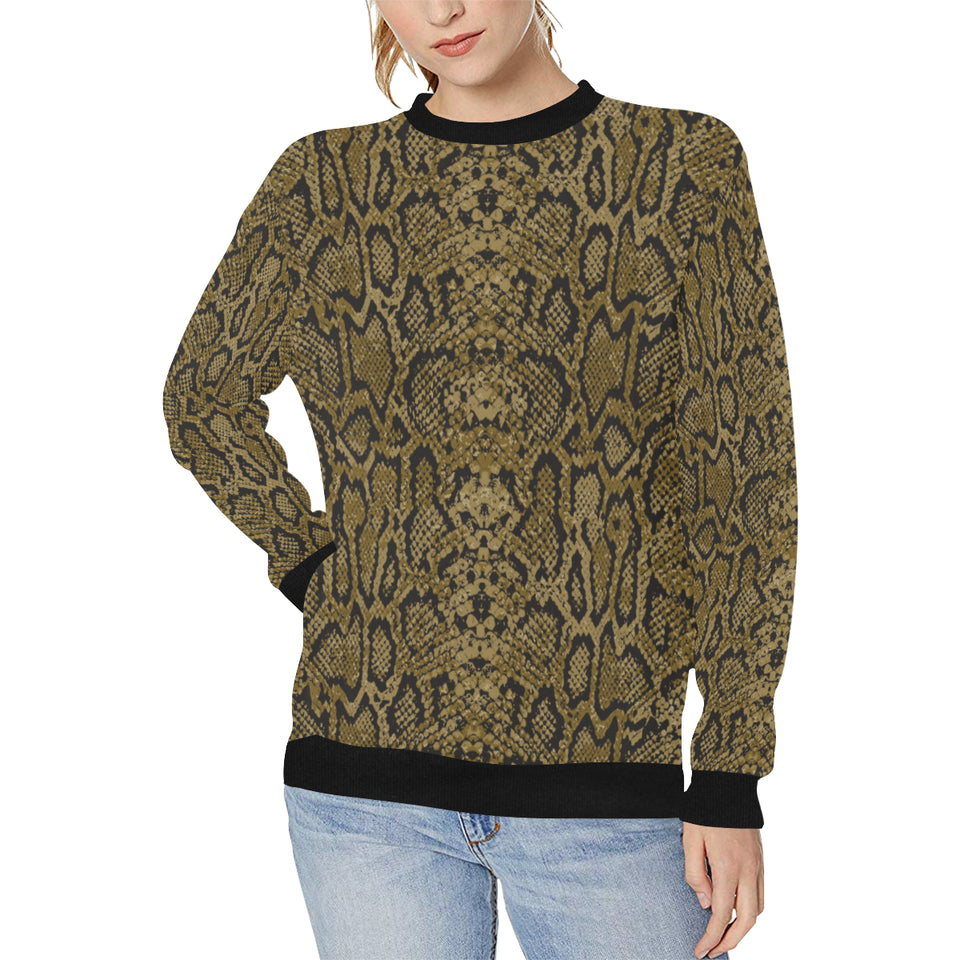 Snake skin pattern Women's Crew Neck Sweatshirt