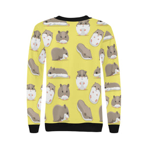 Cute Hamster pattern Women's Crew Neck Sweatshirt