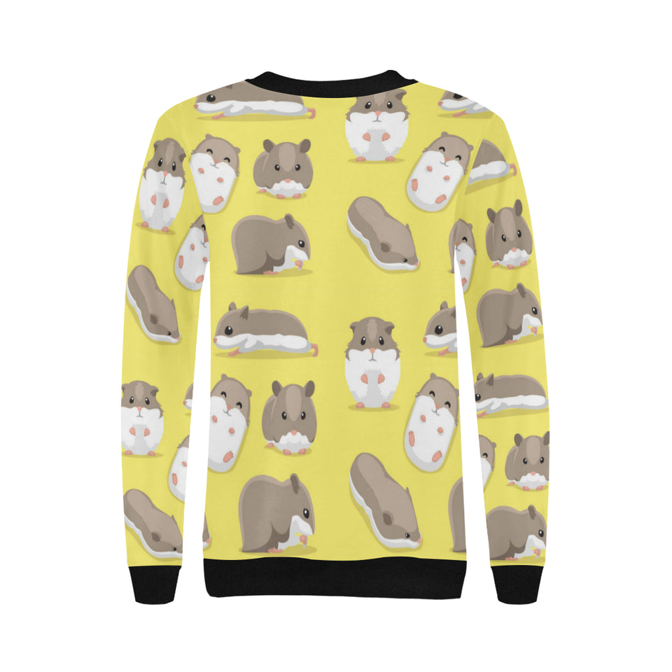 Cute Hamster pattern Women's Crew Neck Sweatshirt