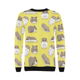Cute Hamster pattern Women's Crew Neck Sweatshirt