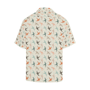 Swallow Pattern Print Design 02 Men's All Over Print Hawaiian Shirt (Model T58)