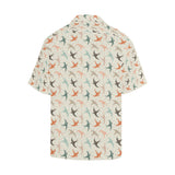 Swallow Pattern Print Design 02 Men's All Over Print Hawaiian Shirt (Model T58)