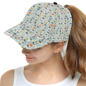 apples leaves pattern All Over Print Snapback Cap