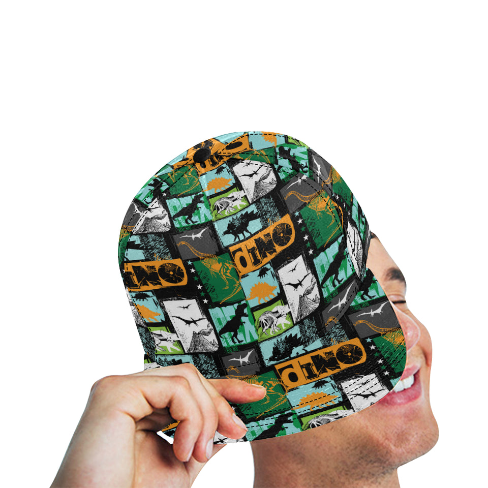 dinosaurs print pattern All Over Print Snapback Cap