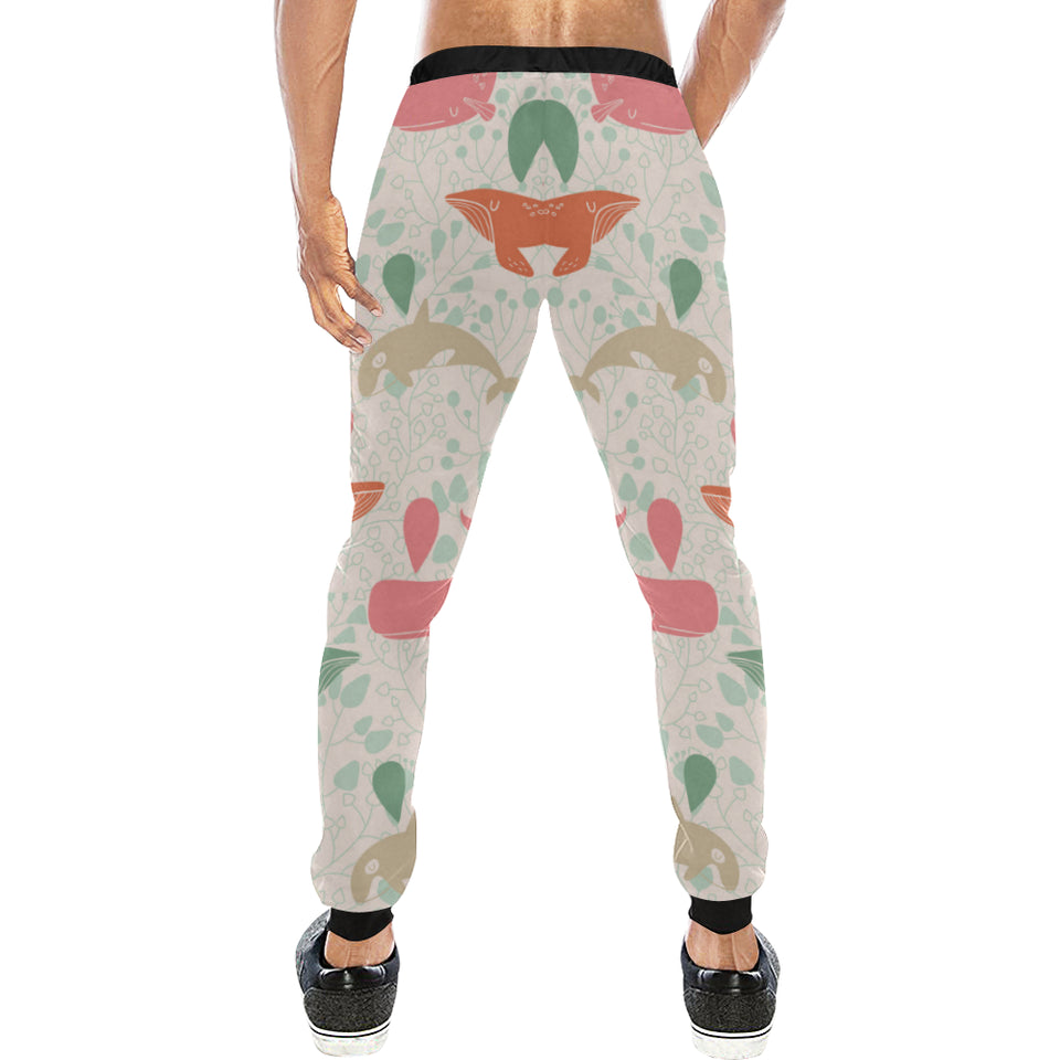 Cute whale pattern Unisex Casual Sweatpants