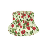 Red apples leaves pattern Unisex Bucket Hat