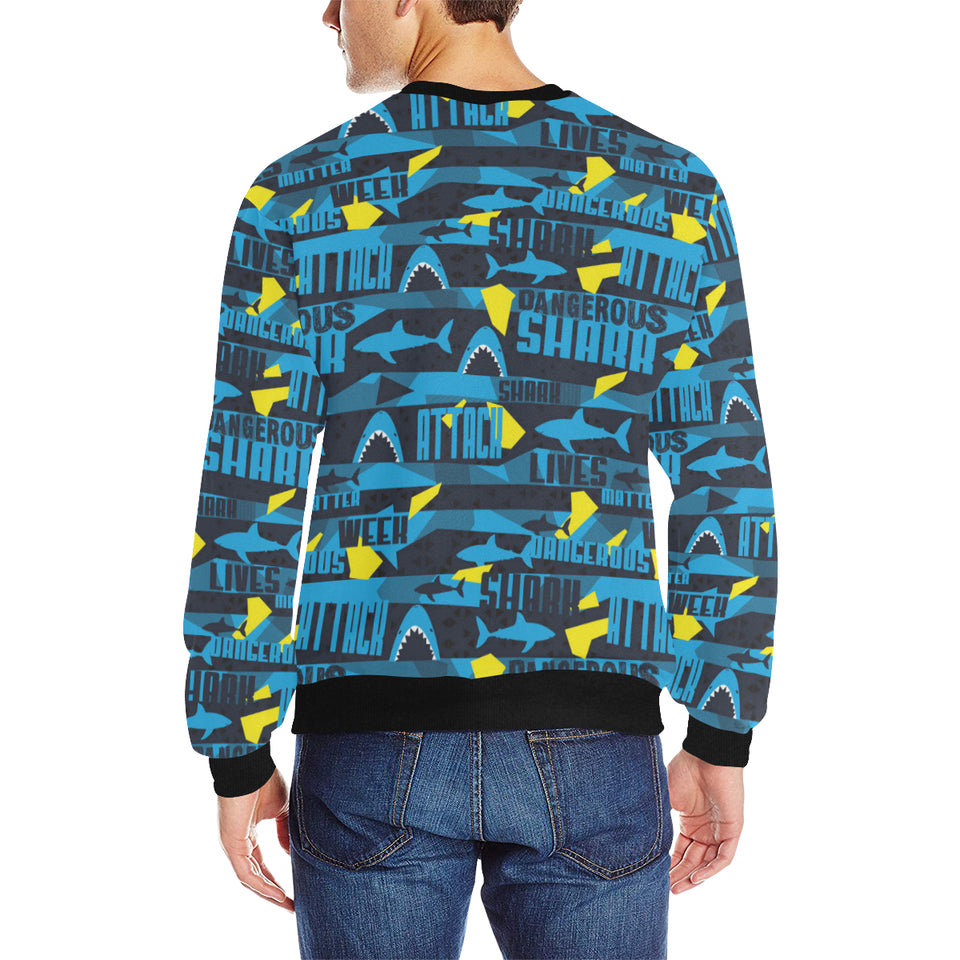 Shark dangerous Men's Crew Neck Sweatshirt
