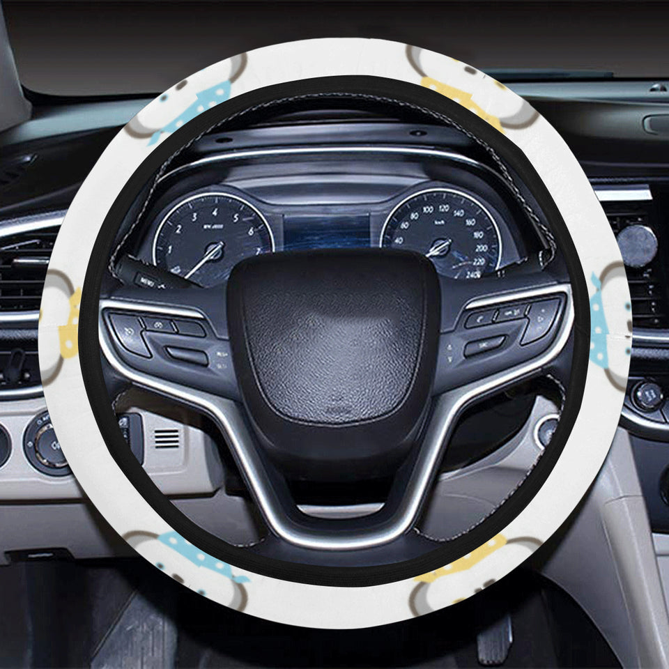Cute Siberian Husky pattern Car Steering Wheel Cover