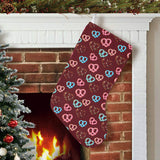 Pretzels Pattern Print Design 05 Christmas Stocking