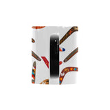 Boomerang Australian aboriginal ornament pattern Morphing Mug Heat Changing Mug