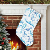 Watercolor dolphin pattern Christmas Stocking