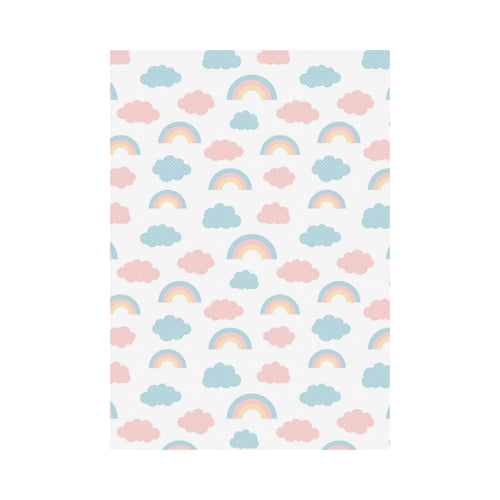 Cute rainbow clound pattern House Flag Garden Flag