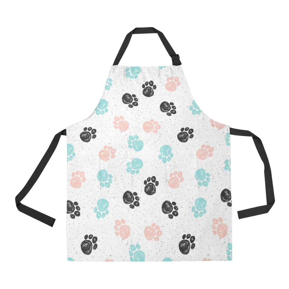 Dog Paws Pattern Print Design 04 All Over Print Adjustable Apron