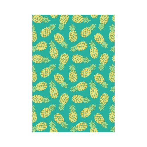 Pineapples pattern green background House Flag Garden Flag