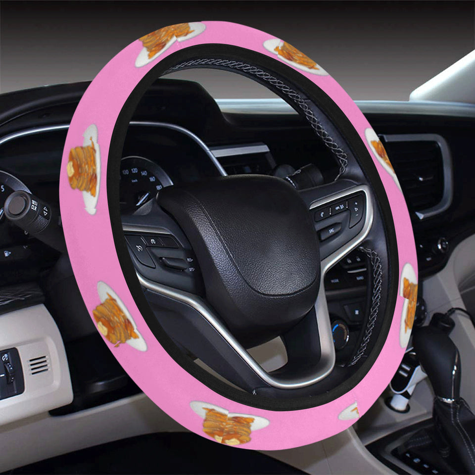 Pancake Pattern Print Design 04 Car Steering Wheel Cover
