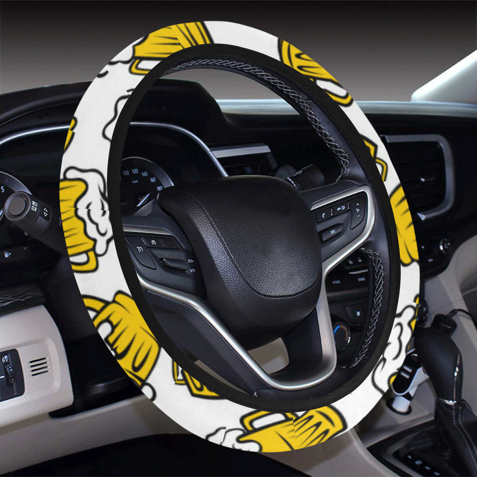 Beer design pattern Car Steering Wheel Cover