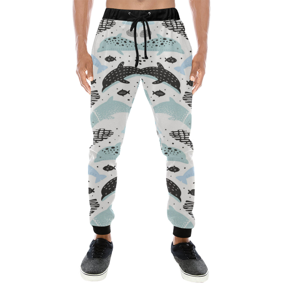 Cute dolphins Childish Style pattern Unisex Casual Sweatpants
