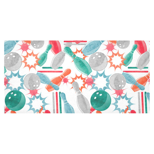 Watercolor bowling pattern Tablecloth