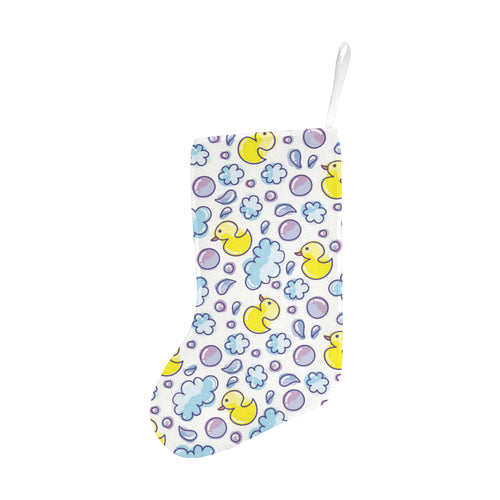 Duck Toy Pattern Print Design 01 Christmas Stocking