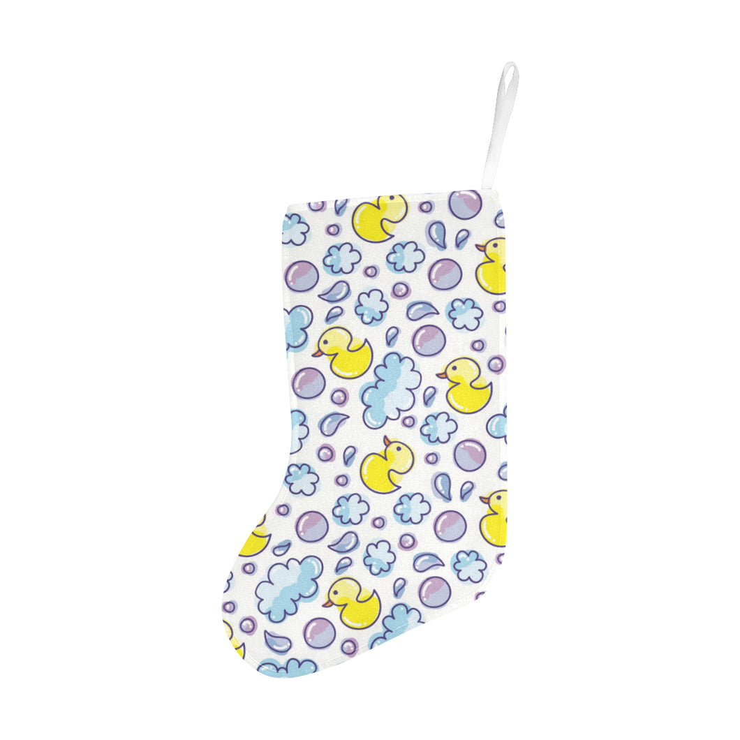 Duck Toy Pattern Print Design 01 Christmas Stocking