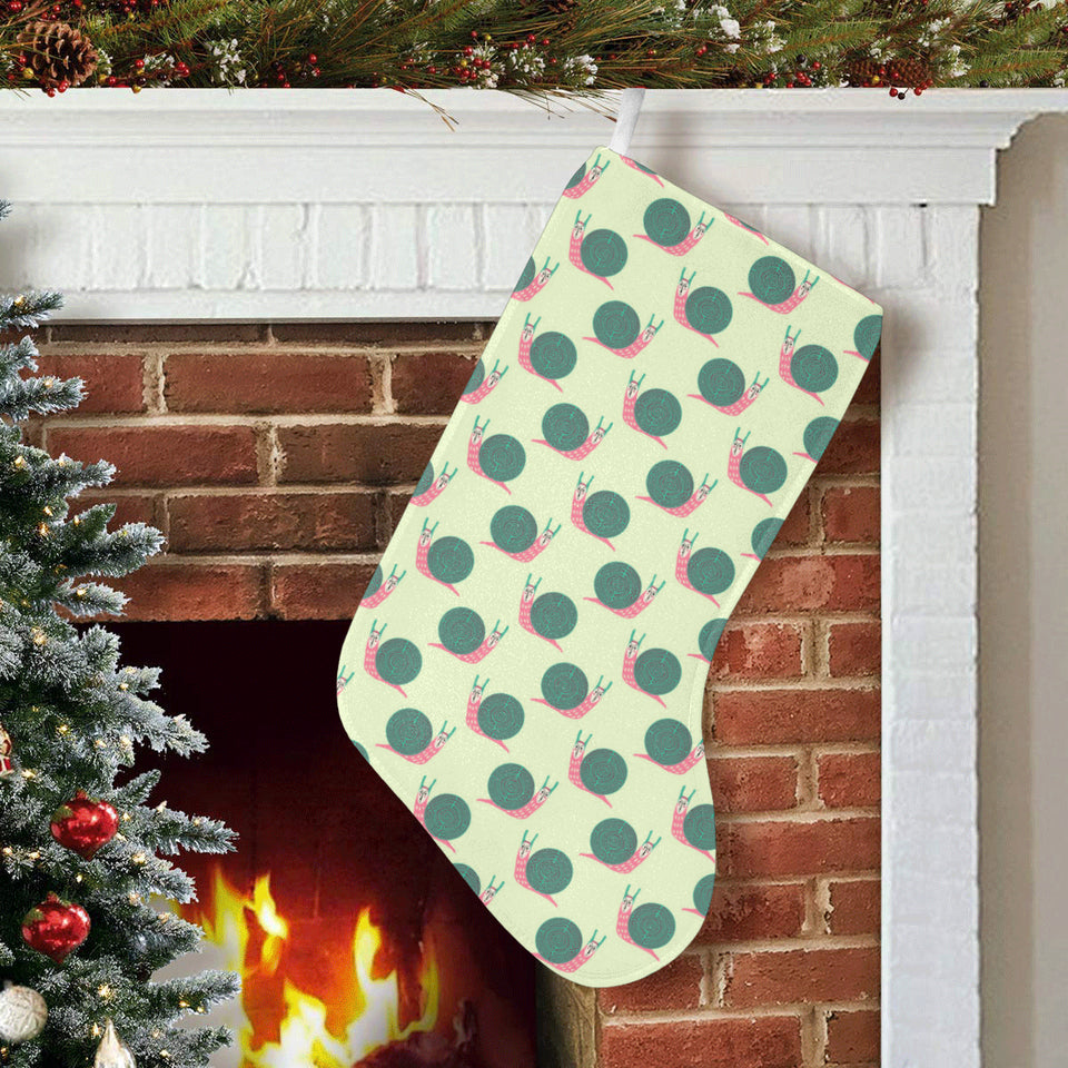 Snail Pattern Print Design 04 Christmas Stocking