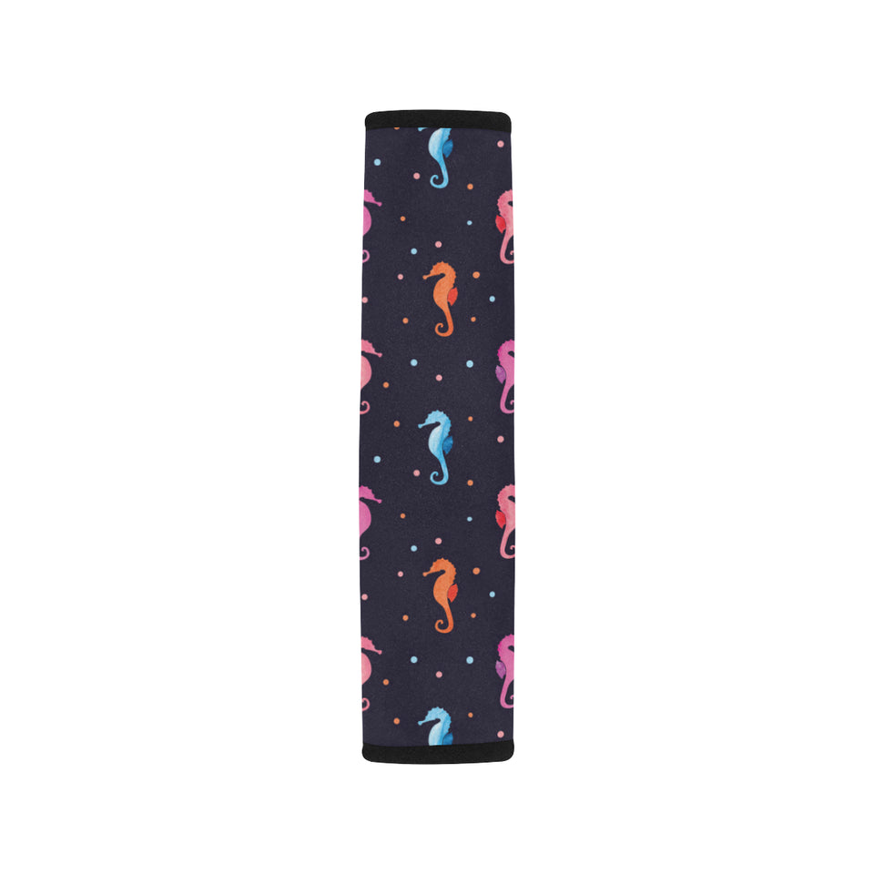 Watercolor colorful seahorse pattern Car Seat Belt Cover