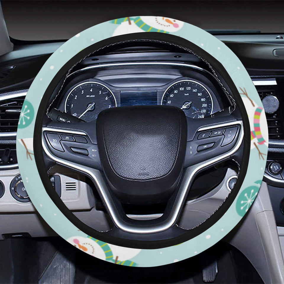 Cute snowman snowflake pattern Car Steering Wheel Cover