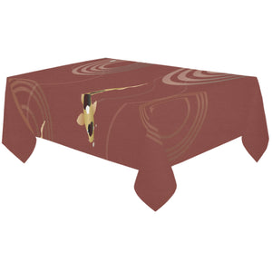 Fancy Carp red background Tablecloth