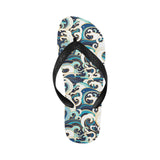 Japanese wave pattern Unisex Flip Flops