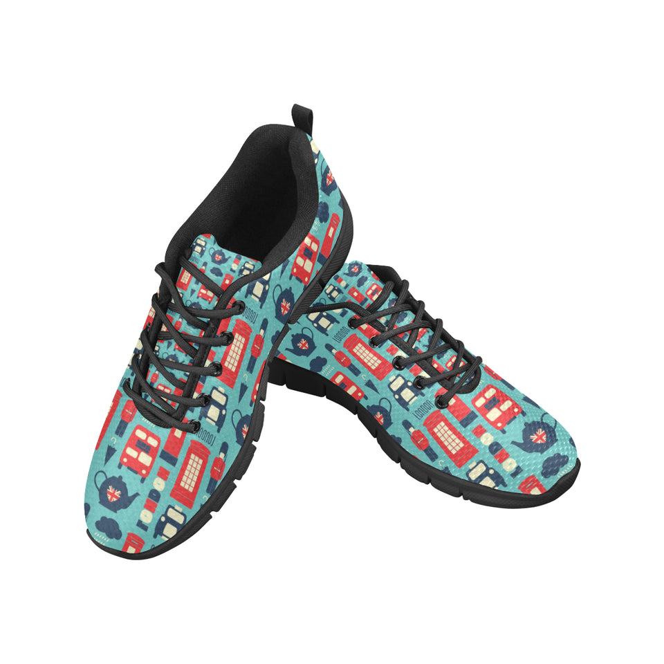 British Pattern Print Design 04 Men's Breathable Sneakers ( Model 055)