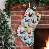 Rooster chicken cock snowfalke Christmas Stocking
