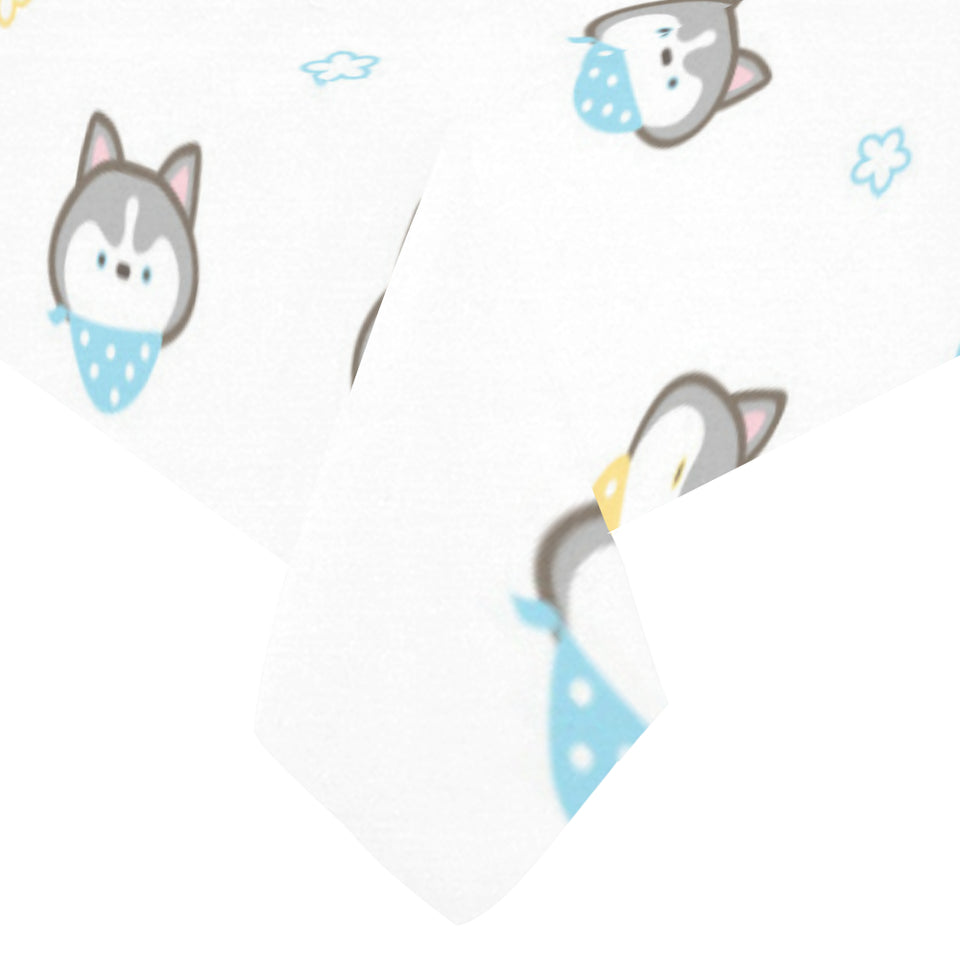 Cute Siberian Husky pattern Tablecloth
