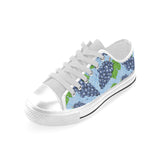 Watercolor grape pattern Men's Low Top Shoes White
