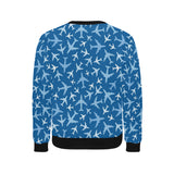 Airplane pattern in the sky Men's Crew Neck Sweatshirt