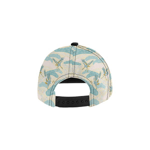 Bonsai bamboo stork japanese pattern cream theme All Over Print Snapback Cap