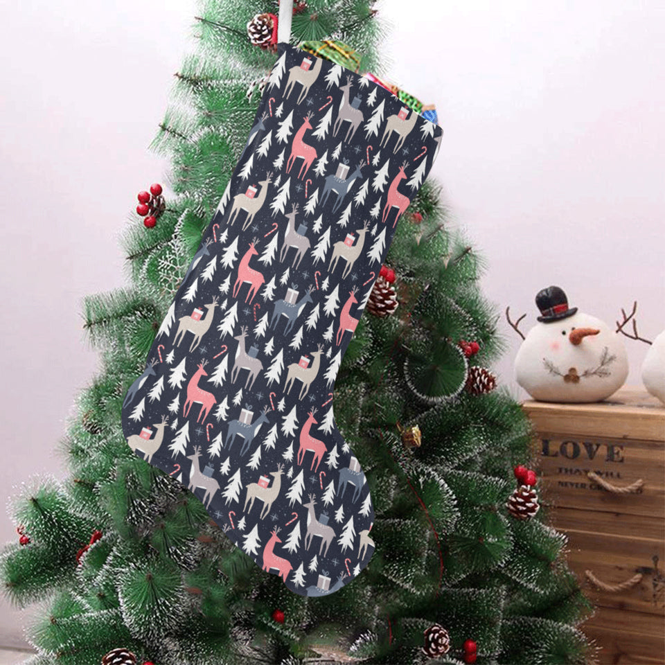 Deers Winter Christmas pattern Christmas Stocking