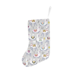 Cute Llama Alpaca pattern Christmas Stocking
